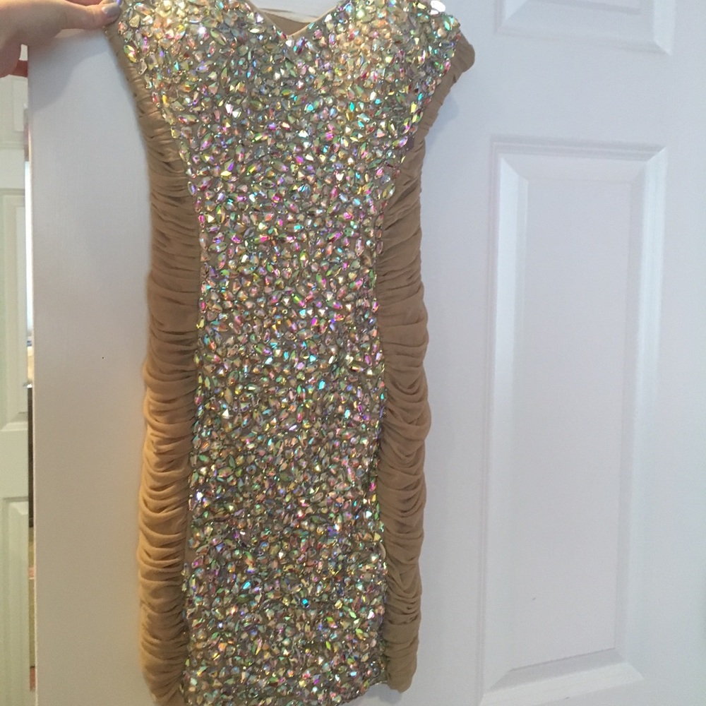 Strapless Crystal Party Dress